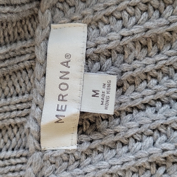 MERONA Light Gray Knit Cardigan size Medium - Picture 5 of 13